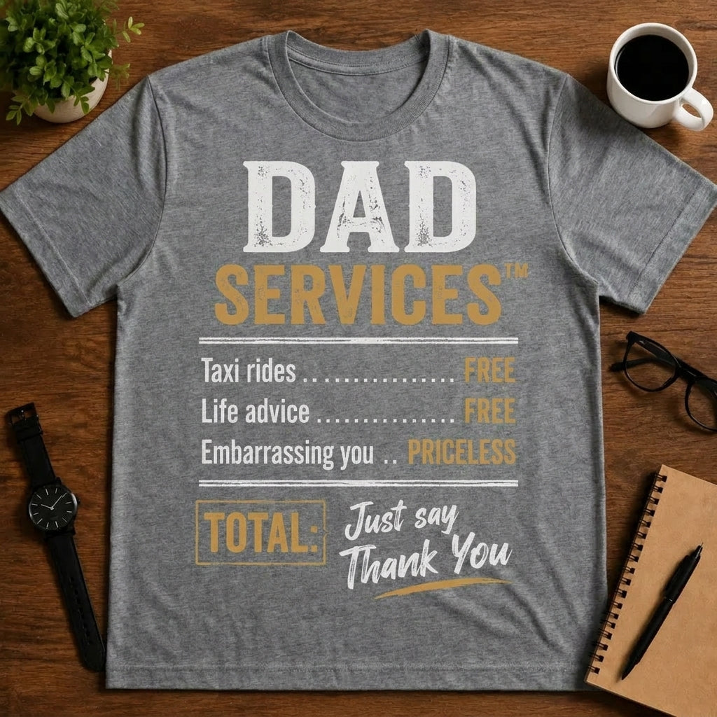 DAD SERVICES⢠Taxi rides..FREE. Life advice..FREE. Embarrassing you..PRICELESS