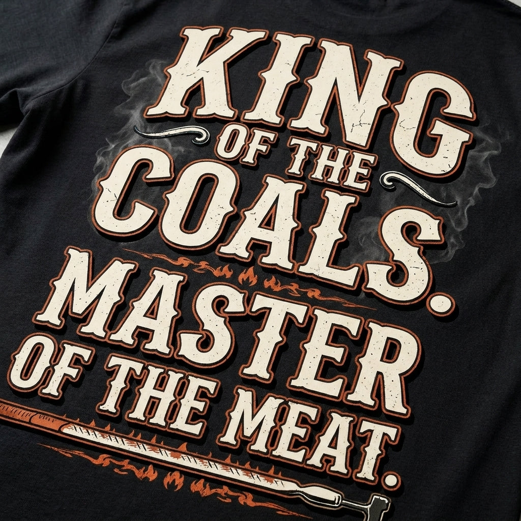 The Grillfather King off The Coals Short Sleeve Crusher Tee
