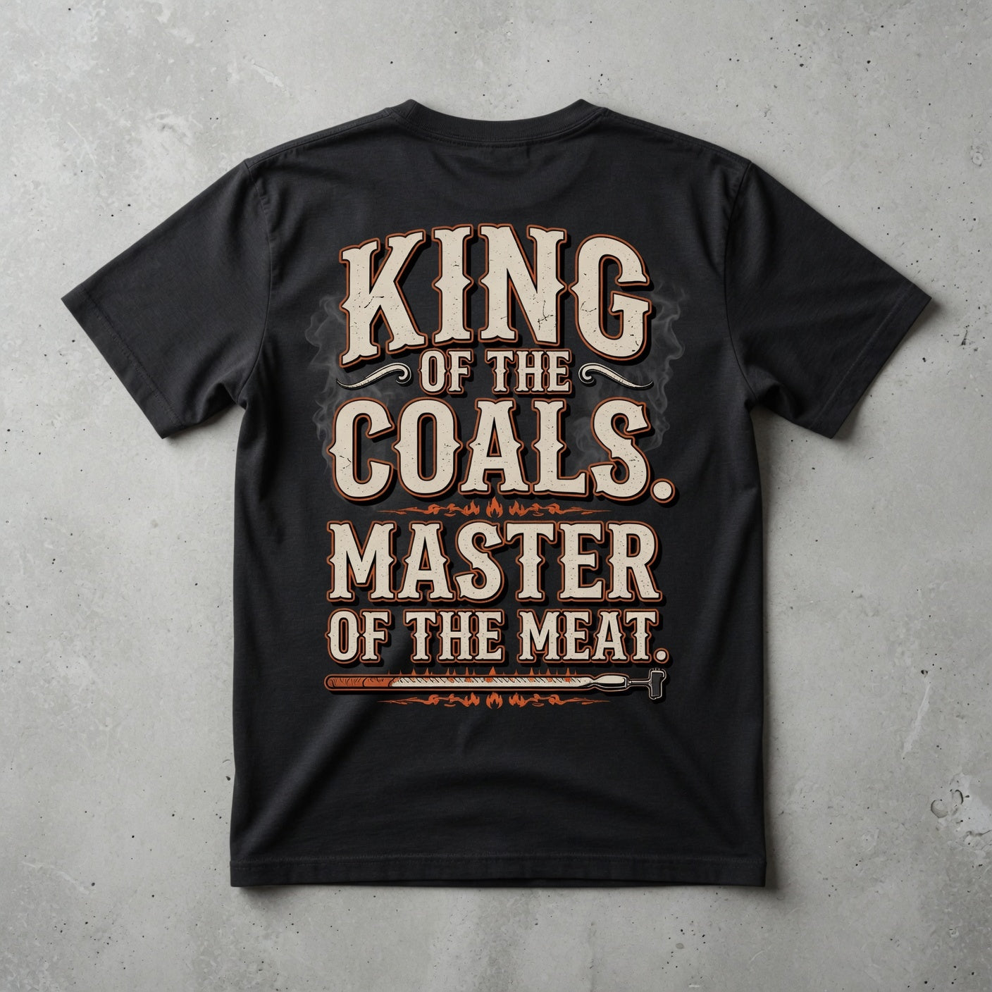 The Grillfather King off The Coals Short Sleeve Crusher Tee