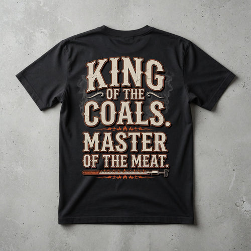 The Grillfather King off The Coals Short Sleeve Crusher Tee